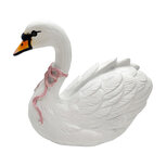 Clayre & Eef | Decoratie Zwaan Wit Roze 24x13x20 cm | 6PR6420