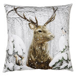 Clayre & Eef | Kussen met vulling Bruin Wit 45x45x4 cm | KG023.220