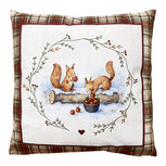 Clayre & Eef | Kussen met vulling Bruin Beige 45x45x4 cm | KG023.225