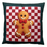 Clayre & Eef | Kussen met vulling Groen Rood 45x45x4 cm | KG023.227