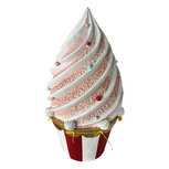 Clayre & Eef | Decoratie Cupcake Wit Rood ø 41x75 cm | 5MG0128