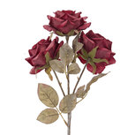 Clayre & Eef | Decoratie tak met bloemen Rood 64 cm | 5PL0378R