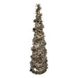 Clayre & Eef | Decoratie Kertboom met LED Groen Bruin ø 28x99 cm / 3xAA | 5RO0112