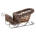 Clayre & Eef | Kerstdecoratie Slee Bruin 60x24x28 cm | 5RO0403