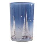 Clayre & Eef | Waxinelichthouder Blauw ø 12x18 cm | 6GL5377
