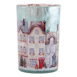 Clayre & Eef | Waxinelichthouder Blauw Beige ø 12x18 cm | 6GL5392