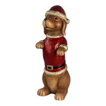 Clayre & Eef | Decoratie Hond Bruin Rood 18x23x51 cm | 6MG0202