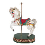 Clayre & Eef | Decoratie Paard Wit Rood 30x19x40 cm | 6PR6132