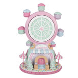 Clayre & Eef | Decoratie Reuzenrad met LED Roze Groen 23x17x31 cm / 2xAA | 6PR6239