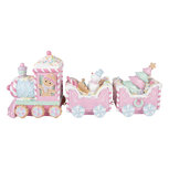 Clayre & Eef | Decoratie Trein Roze Groen 45x12x19 cm | 6PR6243
