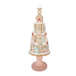 Clayre & Eef | Decoratie Huis Bruin Groen ø 14x40 cm | 6PR6343