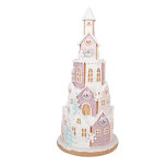 Clayre & Eef | Decoratie Huis Wit Roze ø 14x30 cm | 6PR6349