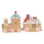 Clayre & Eef | Decoratie Trein Bruin Roze 23x5x12 cm | 6PR6351