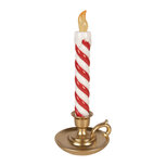 Clayre & Eef | Decoratie kaars Goudkleurig Wit 12x11x26 cm | 6PR6407