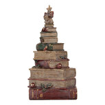 Clayre & Eef | Decoratie Boeken Rood Goudkleurig 17x15x33 cm | 6PR6452