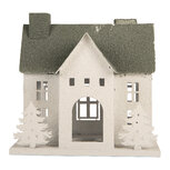 Clayre & Eef | Decoratie Huis Wit Groen 26x17x26 cm | 6Y6068