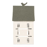 Clayre & Eef | Decoratie Huis Wit Groen 20x20x39 cm | 6Y6069