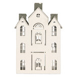 Clayre & Eef | Decoratie Huis Wit Groen 25x15x47 cm | 6Y6071