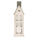 Clayre & Eef | Decoratie Huis Wit Groen 17x8x38 cm | 6Y6072