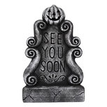 Clayre & Eef | Decoratie Grafsteen Halloween Grijs 27x4x43 cm | 66934