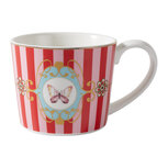 Clayre & Eef | Mok Wit Rood 350 ml | 6CEMU0251