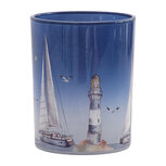 Clayre & Eef | Waxinelichthouder Blauw ø 10x13 cm | 6GL5376