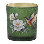 Clayre & Eef | Waxinelichthouder Groen Wit ø 7x8 cm | 6GL5393