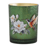 Clayre & Eef | Waxinelichthouder Groen Wit ø 10x13 cm | 6GL5394