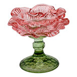 Clayre & Eef | Glazen Theelichthouder Roze Groen ø 10x9 cm | 6GL5544P