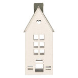 Clayre & Eef | Decoratie Huis Wit Groen 11x11x29 cm | 6Y6076