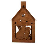 Clayre & Eef | Decoratie Huis Bruin 17x10x28 cm | 6Y6084