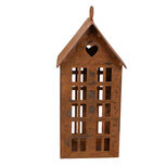 Clayre & Eef | Decoratie Huis Bruin 7x8x15 cm | 6Y6088