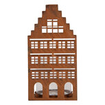 Clayre & Eef | Theelichthouder Huis Bruin 12x12x24 cm | 6Y6123