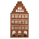 Clayre & Eef | Theelichthouder Huis Bruin 10x10x20 cm | 6Y6124