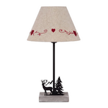 Clayre & Eef | Tafellamp Bruin Beige 25x25x45 cm E27/max 1x40W | 6LMC0119