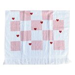 Clayre & Eef | Gastendoekje Wit Roze 40x66 cm | CT041