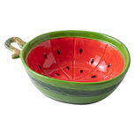 Clayre & Eef | Kom Groen Rood 16x11x6 cm | 6CEBO0263