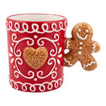 Clayre & Eef | Mok Rood Bruin 13x8x10 cm / 350 ml | 6CEMU0232