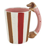 Clayre & Eef | Mok Rood Roze 14x9x13 cm | 6CEMU0247