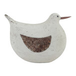 Clayre & Eef | Decoratie Vogel Wit Bruin 21x9x15 cm | 6H2522