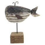 Clayre & Eef | Decoratie Walvis Bruin Beige 22x8x25 cm | 6H2529