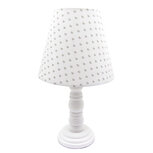 Clayre & Eef | Tafellamp Wit Grijs 17x17x33 cm E14/max 1x40W | 6LMC0118