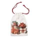 Clayre & Eef | Cadeauzakje Wit Synthetisch 11x1x16 cm| 66473