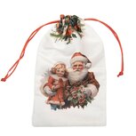 Clayre & Eef | Cadeauzakje Wit Synthetisch 14x1x22 cm| 66469