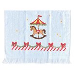 Clayre & Eef | Gastendoekje Wit Bruin Rood 40x66 cm | CTCCD