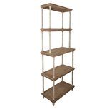Clayre & Eef Boekenkast 80x40x210 cm Bruin- Wit Hout 5H0679