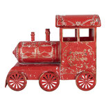 Clayre & Eef | Decoratie Trein Rood Wit 69x15x28 cm | 5Y1474