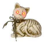 Clayre & Eef | Decoratie Skelet Kat Wit Bruin 15x10x15 cm | 66923