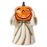 Clayre & Eef | Decoratie Spook Wit Oranje 16x13x25 cm | 66927