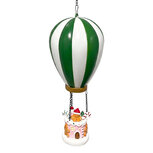 Clayre & Eef | Decoratie luchtballon met LED Rood Groen ø 15x28 cm / 2xAAA | 6PR6503P
